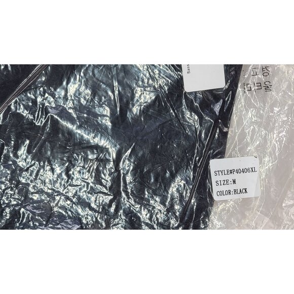 White Birch Leggings High Waist Sassy Black Compression Womens Size Med New - Picture 5 of 8